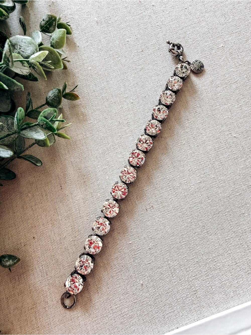 J Crew Crystal Statement Bracelet Silver Rhinestone - Picture 4 of 5